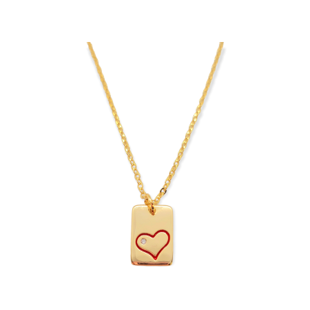 NECKLACE GOLD STEEL HEART